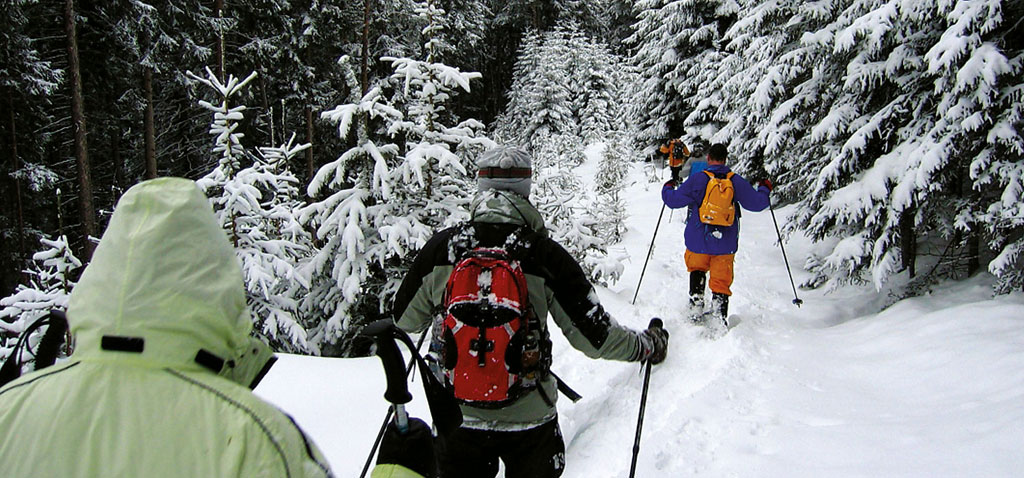 Gipfeltour auf Schneeschuhen als Teamevent